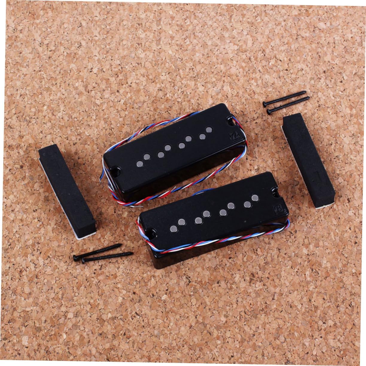Double Layer Dot Bass Pickup Humbucker Set Professional Electric Bass Accessories Easy to Install DIY Replacement for Electric Guitar Players
