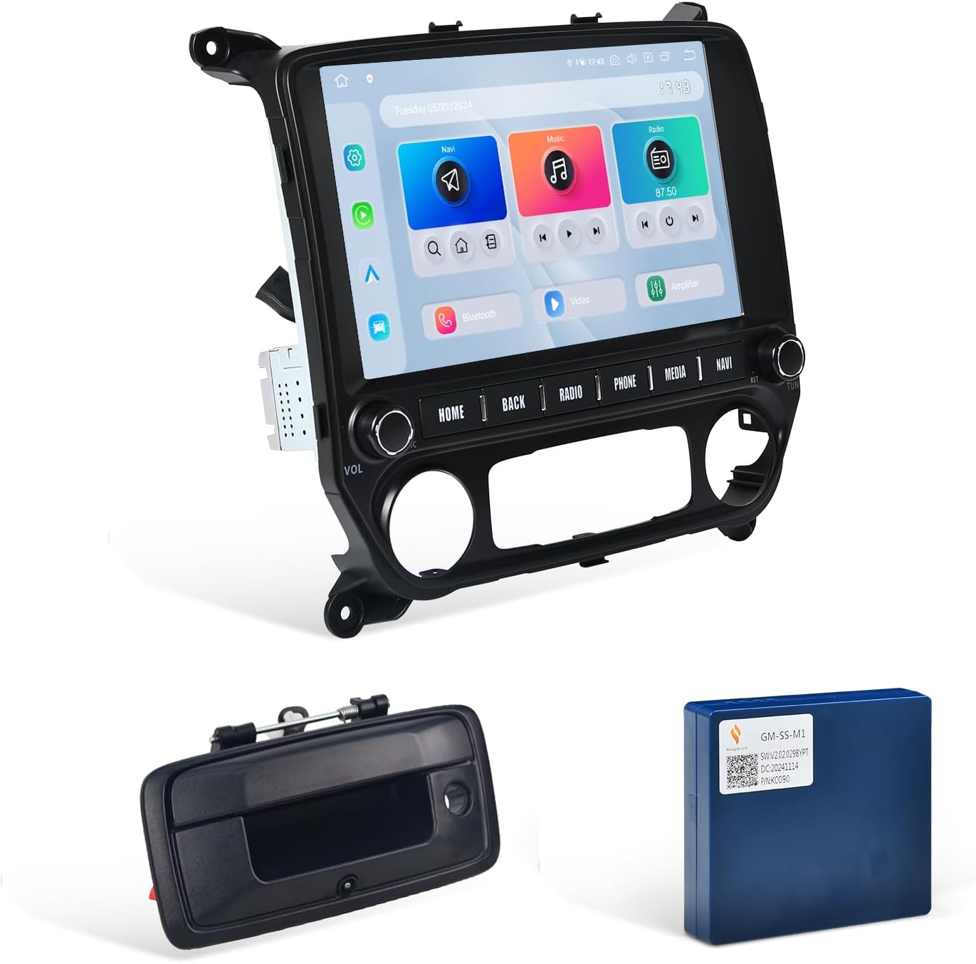 Dasaita Android 13 Car Stereo for Silverado GMC Sierra 2014-2019 with 1080P Backup Camera, Bose Audio System Adapter, Wireless Carplay/Android Auto, 11.6