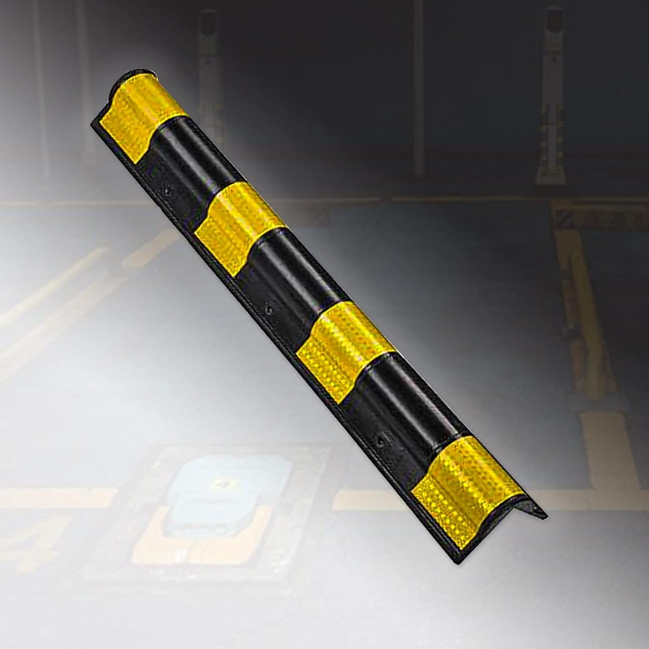 Rounded Corner Garage Wall Corner Edge Protector, Reflective Wall Corner Guard for Parking Columns/Garages, Garage Wall Bumper Guards for Car Doors Anti-Collision (Size : 31.5 * 4.0IN/80 * 10CM)