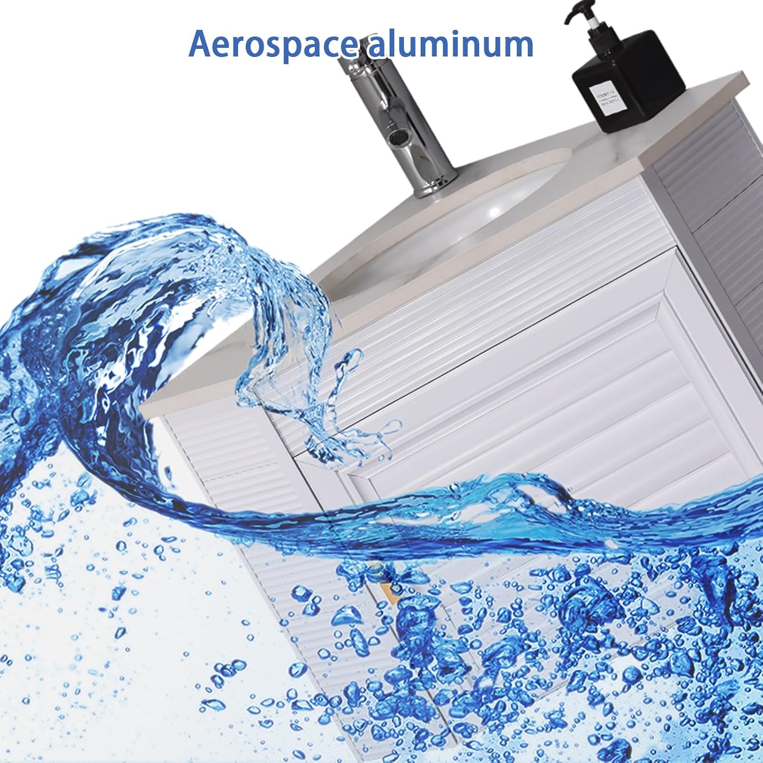 Corner Bathroom Sink, Corner Wall Mount Bathroom Sink, Ceramic Corner Sink with Storage Container, Corner Bathroom Vanity, Bathroom Vanity Cabinet, for Small Space(White,47cm/18.5in)