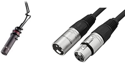 Audio-Technica PRO 45 ProPoint Cardioid Condenser Hanging Microphone (Black) Bundle with Amazon Basics 50ft XLR Microphone Cable