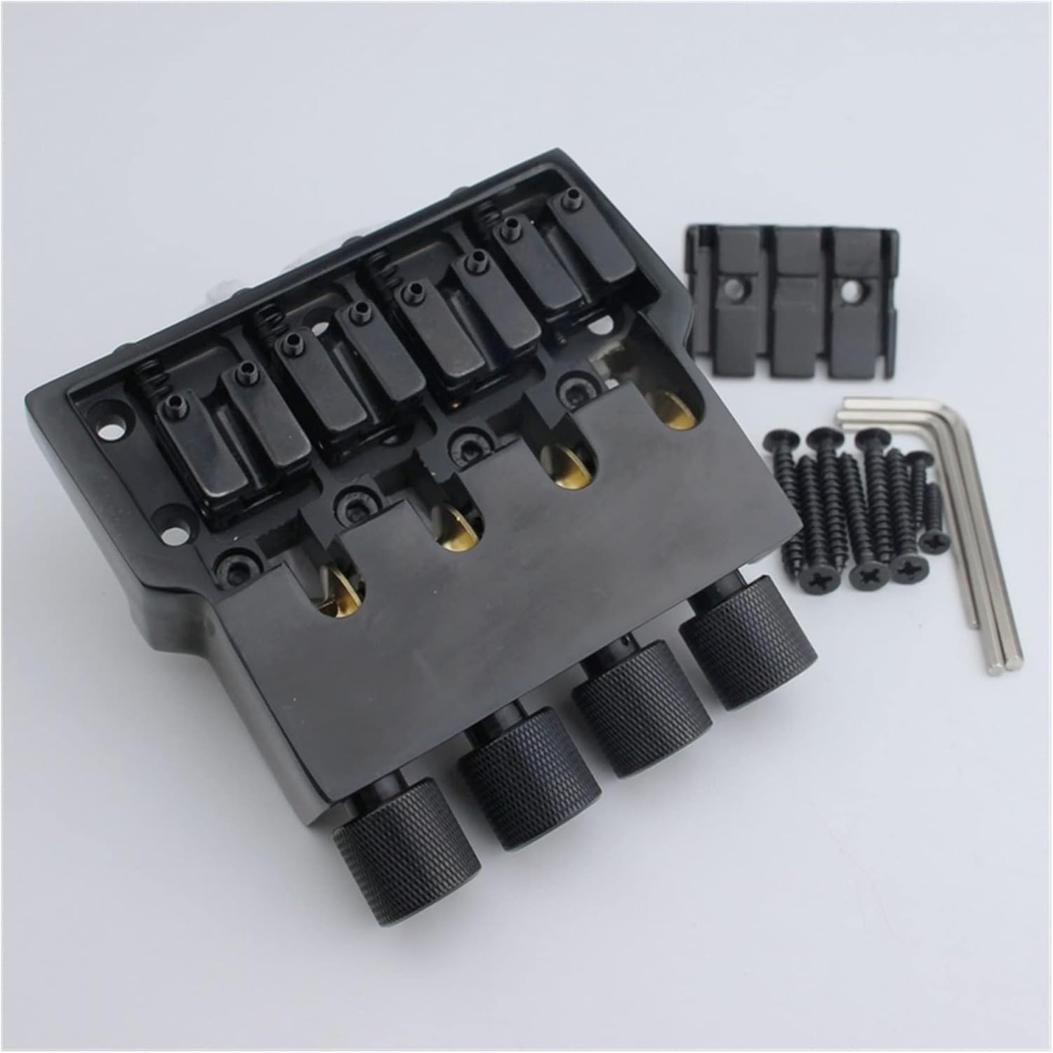 Black 4 String Headless Bass Bridge for Electric Guitar Electric Guitar Bridge