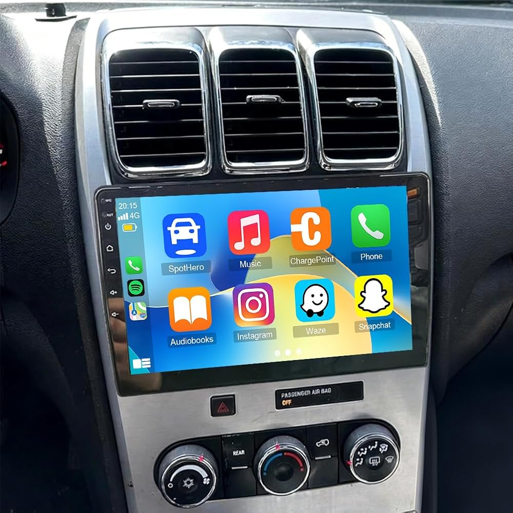 Android 14 Double Din Car Stereo Upgrade Radio for GMC Acadia 2007-2012,10in Touchscreen Support Carplay Android Auto RDS DSP SWC GPS WiFi BT Mirrorlink Mic Backup Camera-4+64G