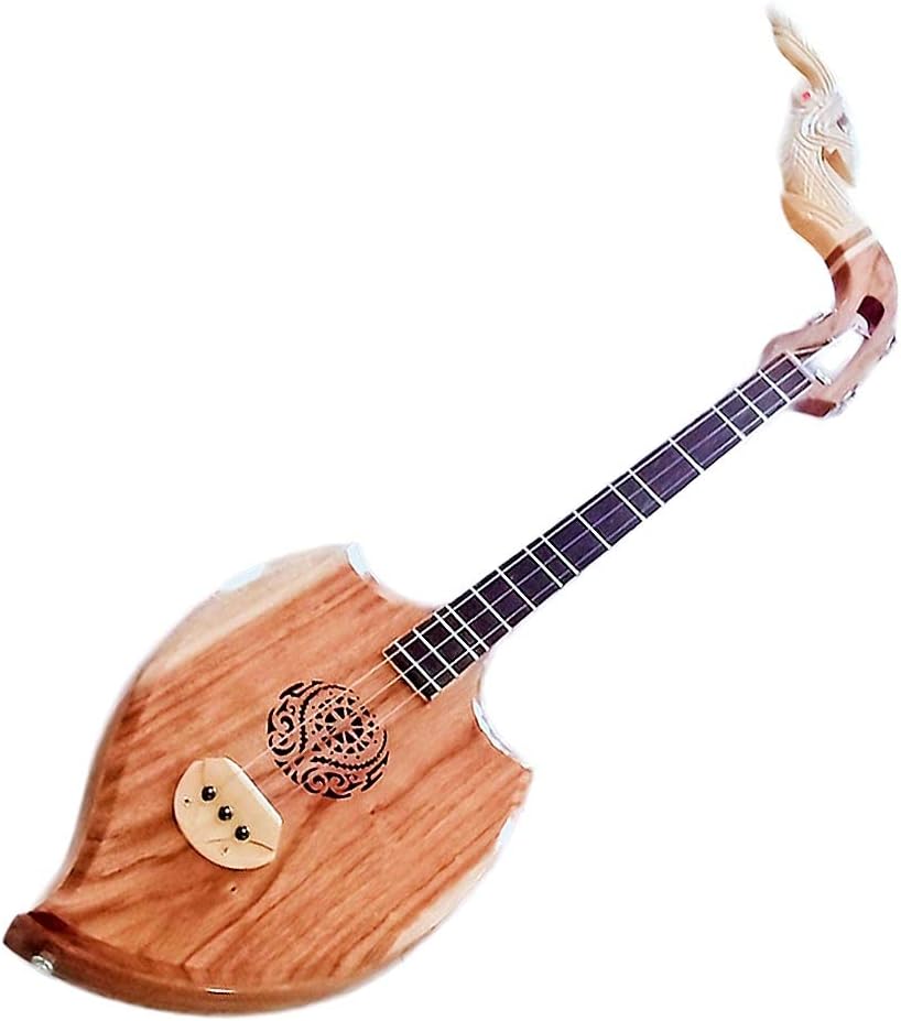 Isarn Acoustic Phin 3 Strings, Isan Thai Lao Guitar Musical Instrument, Traditional Thai Classical Musical Pin103