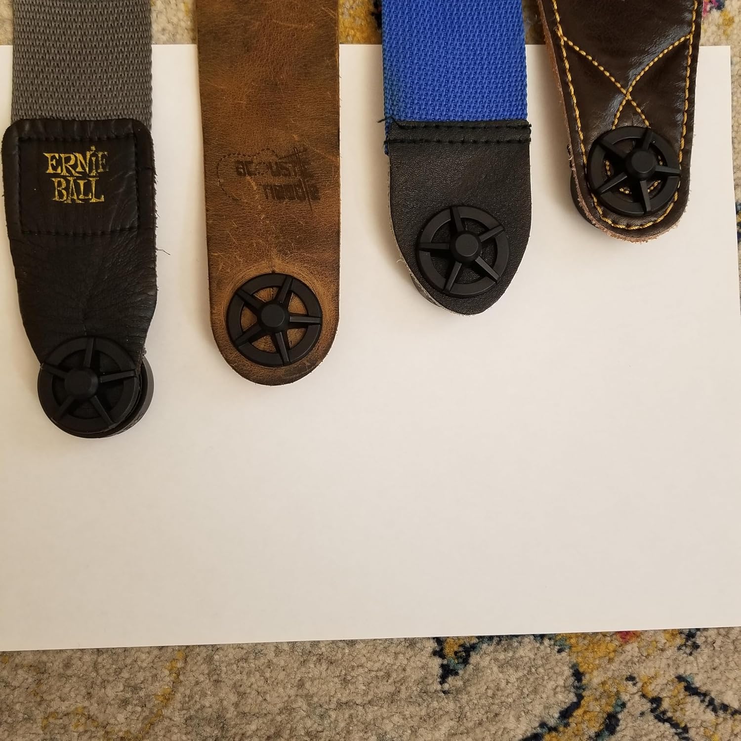 Rok-Lok PRO Guitar Strap Lock 5 PACK- Universal Strap Lock Sets with Anti-Scratch Coating for Electric, Acoustic & Bass Guitars- Guitar Locks with Rubberized Protection- No Mods, No Tools Needed