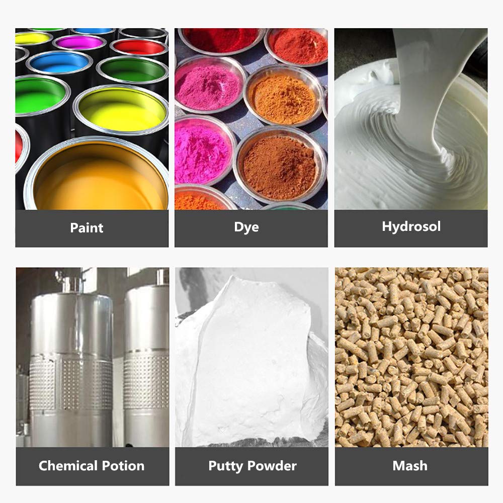 5 Gal Industrial Desktop Automatic Lifting Pneumatic Mixer Air Mixing Machine Capacity 60L 2600RPM for Spice Paint Hydrosol Food