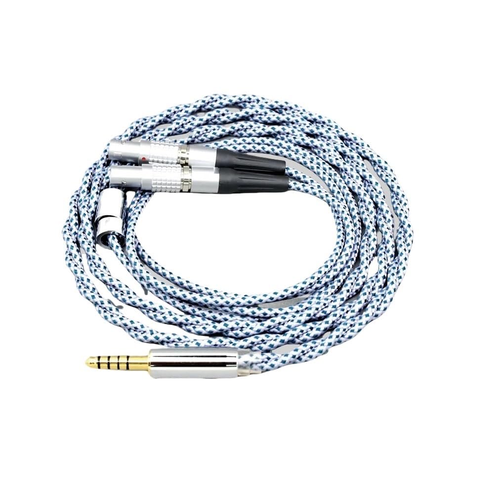 99% Pure Silver Mix Graphene Earphone Cable for Circumaural Headphone OCC Shielding 8647(XLR 4 Pole Male,2m)