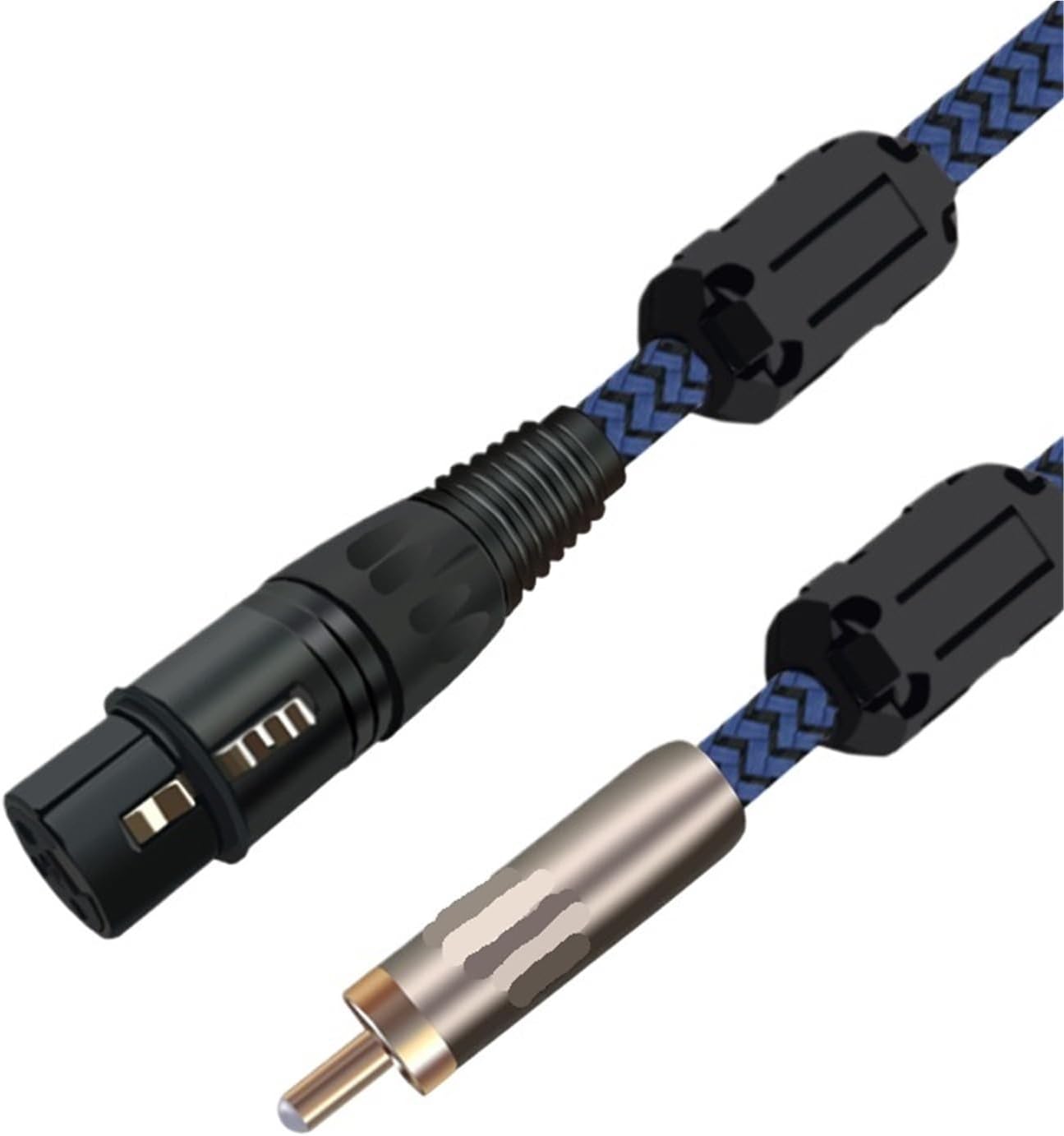 Female XLR to Male Shielded Audio Cable for Subwoofer Mixer Amplifier Microphone Speaker AV Cable 1M 2M 3M(Blue,1.5m)