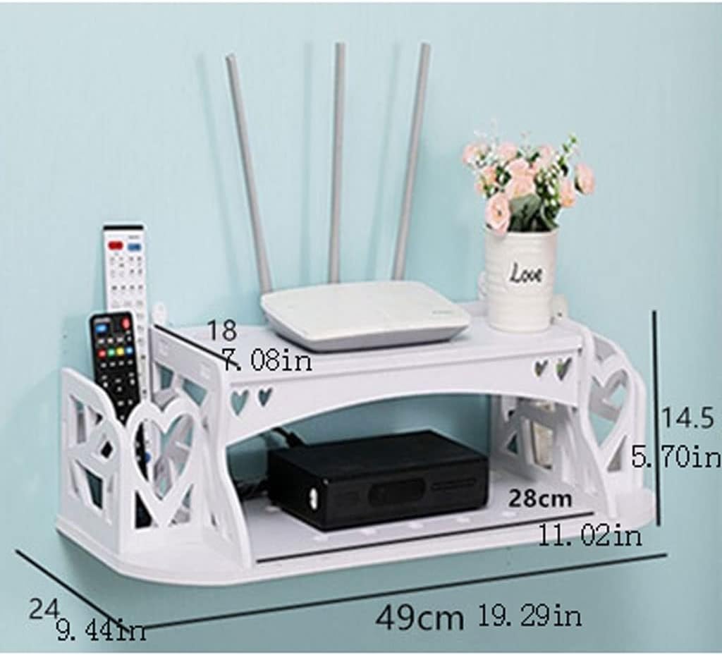 Floating Cable Box Shelf, Floating Wall Mount Shelf, Floating Shelf Wall-Mounted TV Stand, Wall Mount Shelves (Color : B)