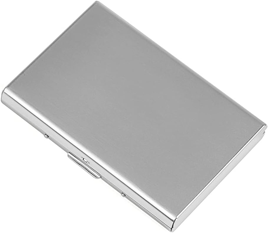 Aluminum Antimagnetic Card Holder Women Men Metal Credit Card Business Card Holders Organizer Purse Wallet (Color : A, Size : 9.6 * 6.5cm)