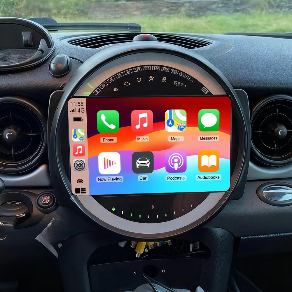 Double Din Car Stereo Radio Compatible for Mini Cooper R56 2007-2014 with CarPlay Android Auto, 9