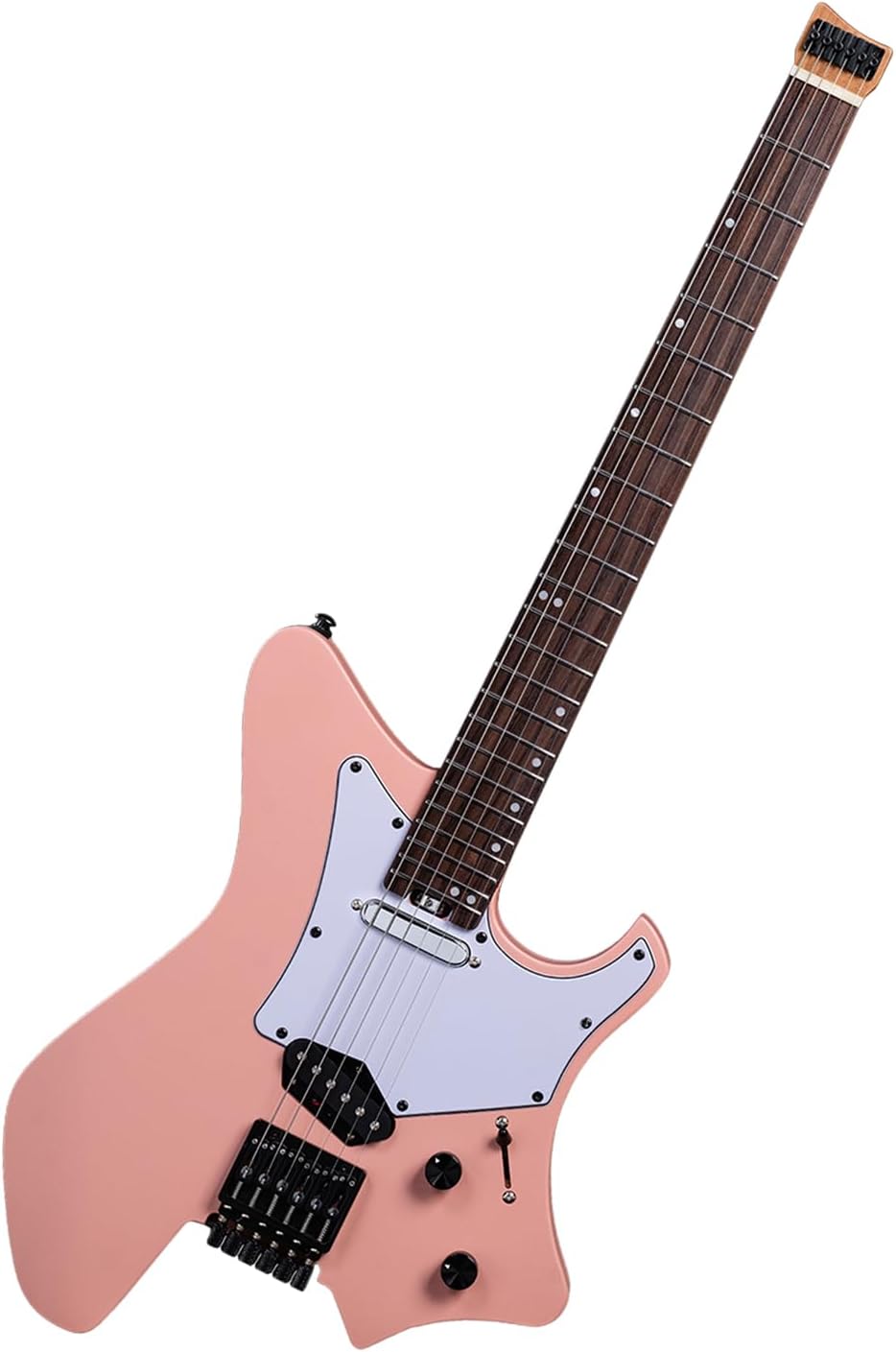 EART GW2TP-SE Lightweight Headless Electric Guitar, Solid Electric Guitar, Roasted Mahogany Body, Custom Artones-TSE pickups with Guard, Satin Finish