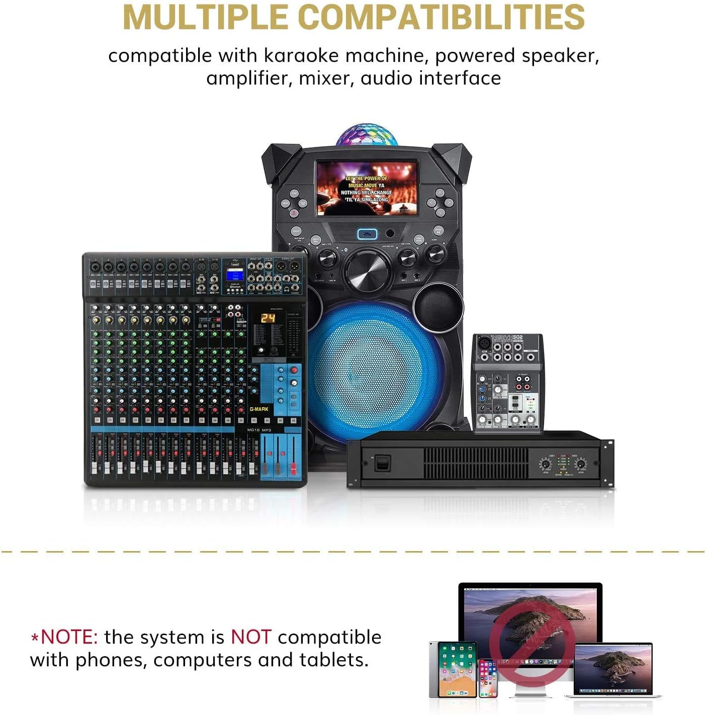 TONOR TW630 Dual Wireless Microphone for Karaoke and 18 Pack Self-Adhesive Hexagon Acoustic Panels 12