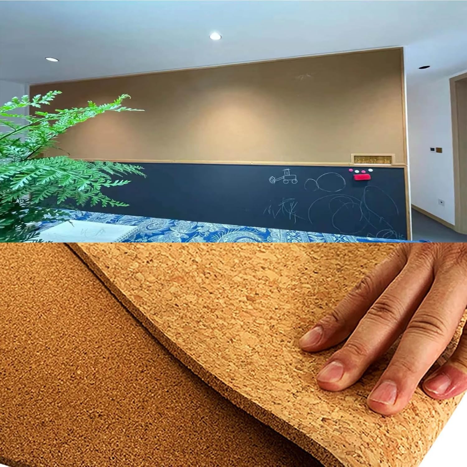 Cork Roll, Cork Board Rolls, High Density Cork Board, Drawer Liner, Easy To Cut, 1/3