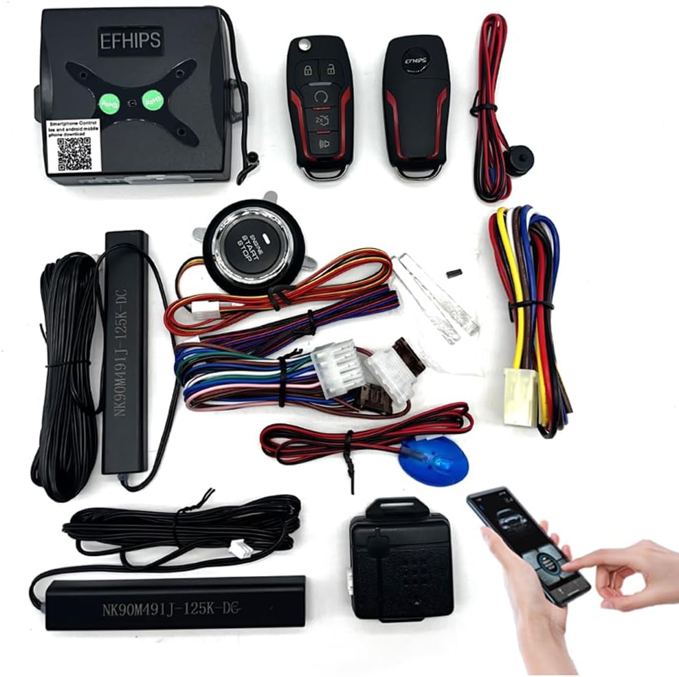 Universal auto Start Stop keyless Entry System Engine Start Alarm System Push one-Button Start System Remote car Accessories -3pins Wire