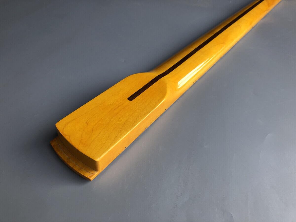 Electric Guitar Neck Blank 21 Fret Gloss Maple Bass guitar neck 34inch Maple Fretboard Rectangle inlay Electric Guitar Neck Replacement