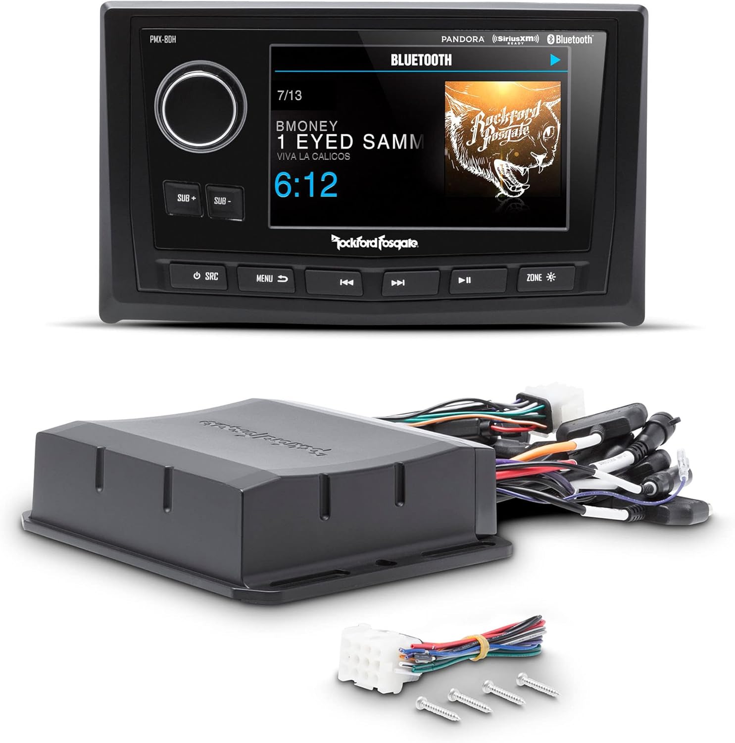 Rockford Fosgate - PMX-8BB Hide Away Media Receiver with NMEA Protocol and PMX-8DH 5