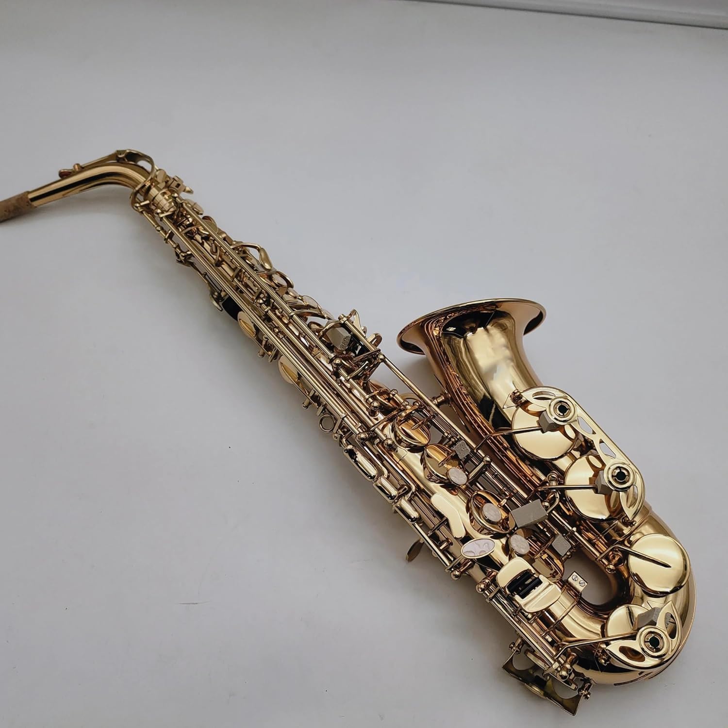 VBDEFRT Alto Saxophone Eb Flat Brass Gold Lacquer Plated Woodwind Instrument With Case Accessories (Color : Lavender)