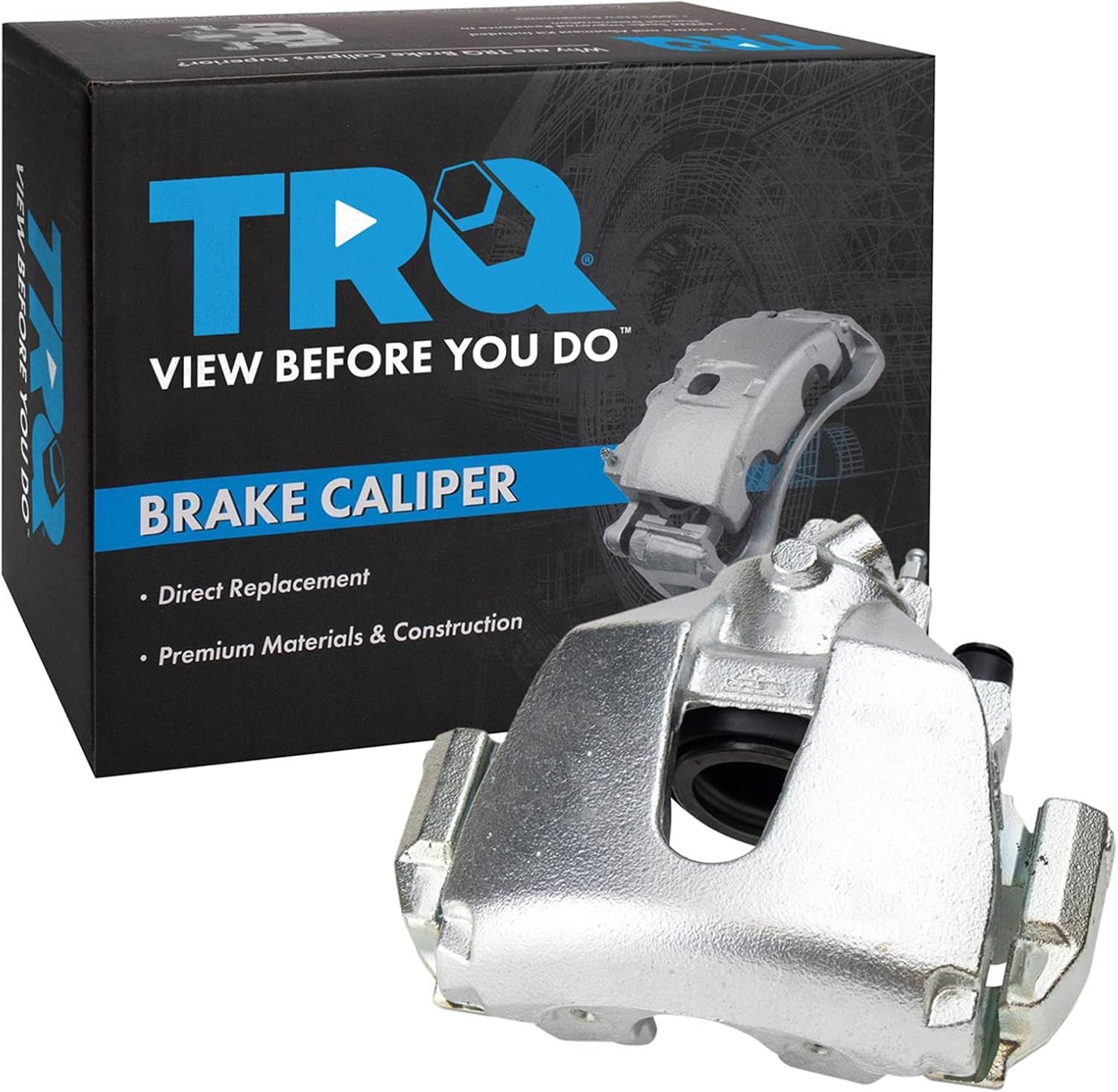TRQ Front Right Brake Caliper w/Bracket Passenger Side Compatible with 2004-2007 Mazda 3 2006-2007 5