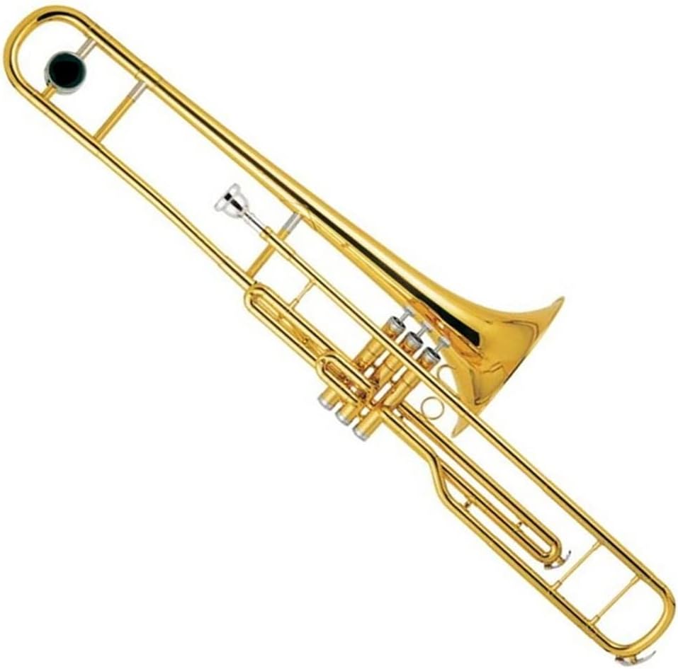 FLFL Student Trombone Gold Lacquer C Key Piston Valves Trombone