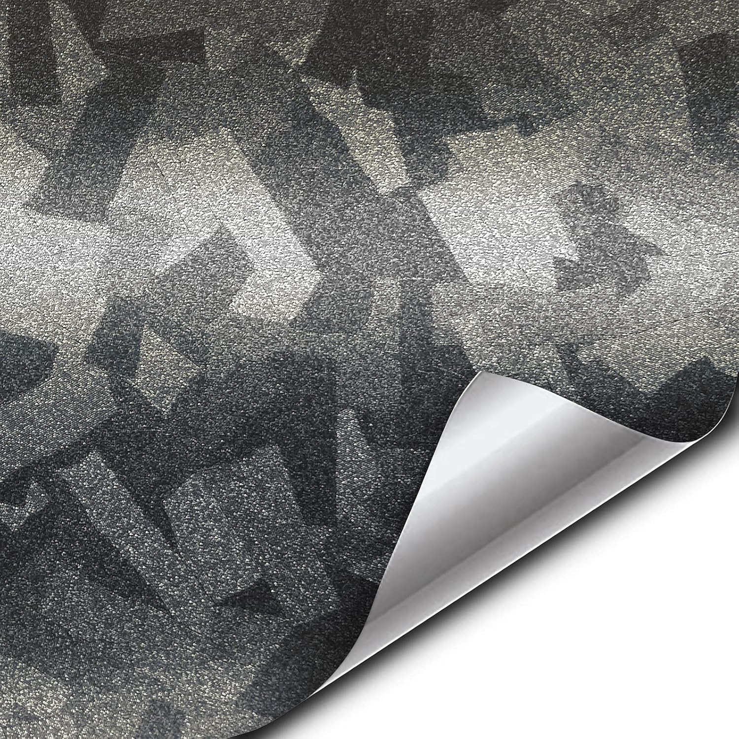 VViViD+ Forged Composite Carbon Patternless Car Vinyl Wrap Roll (25ft x 5ft, Ghost Metal)