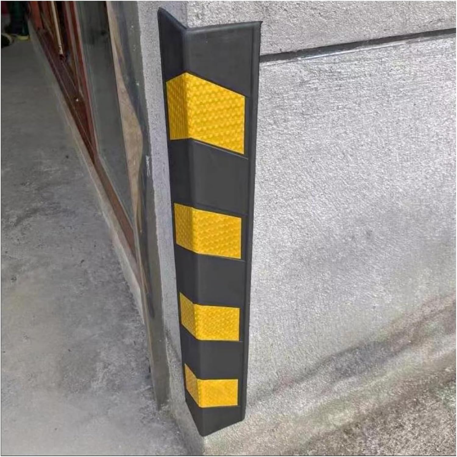 Yellow and Black Corner Guards, Reflective Car Park Protection Bumper, 1cm Thick, 4 Sizes(10pcs-120cm)