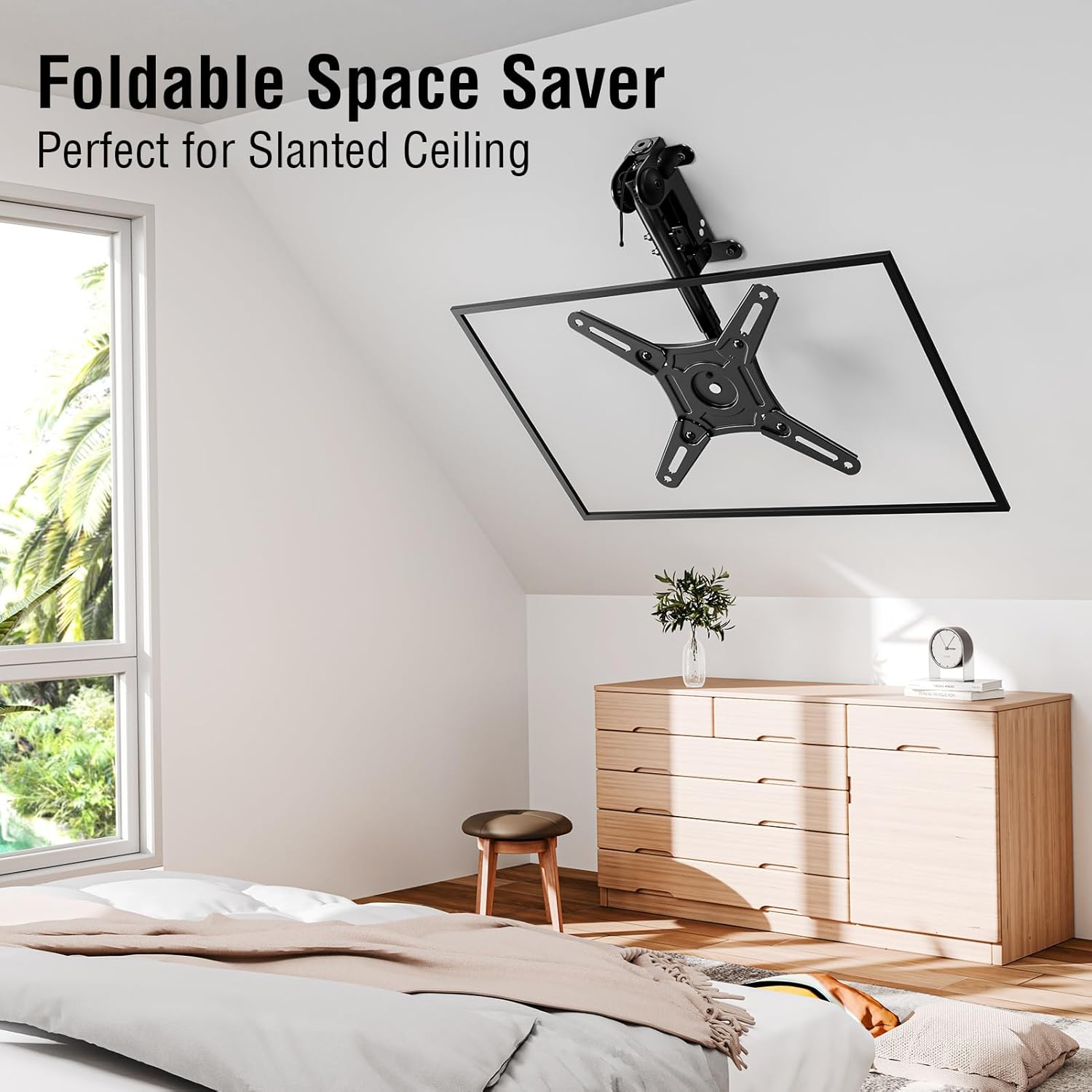 ELIVED Flip Down Ceiling TV Mount for Most 14