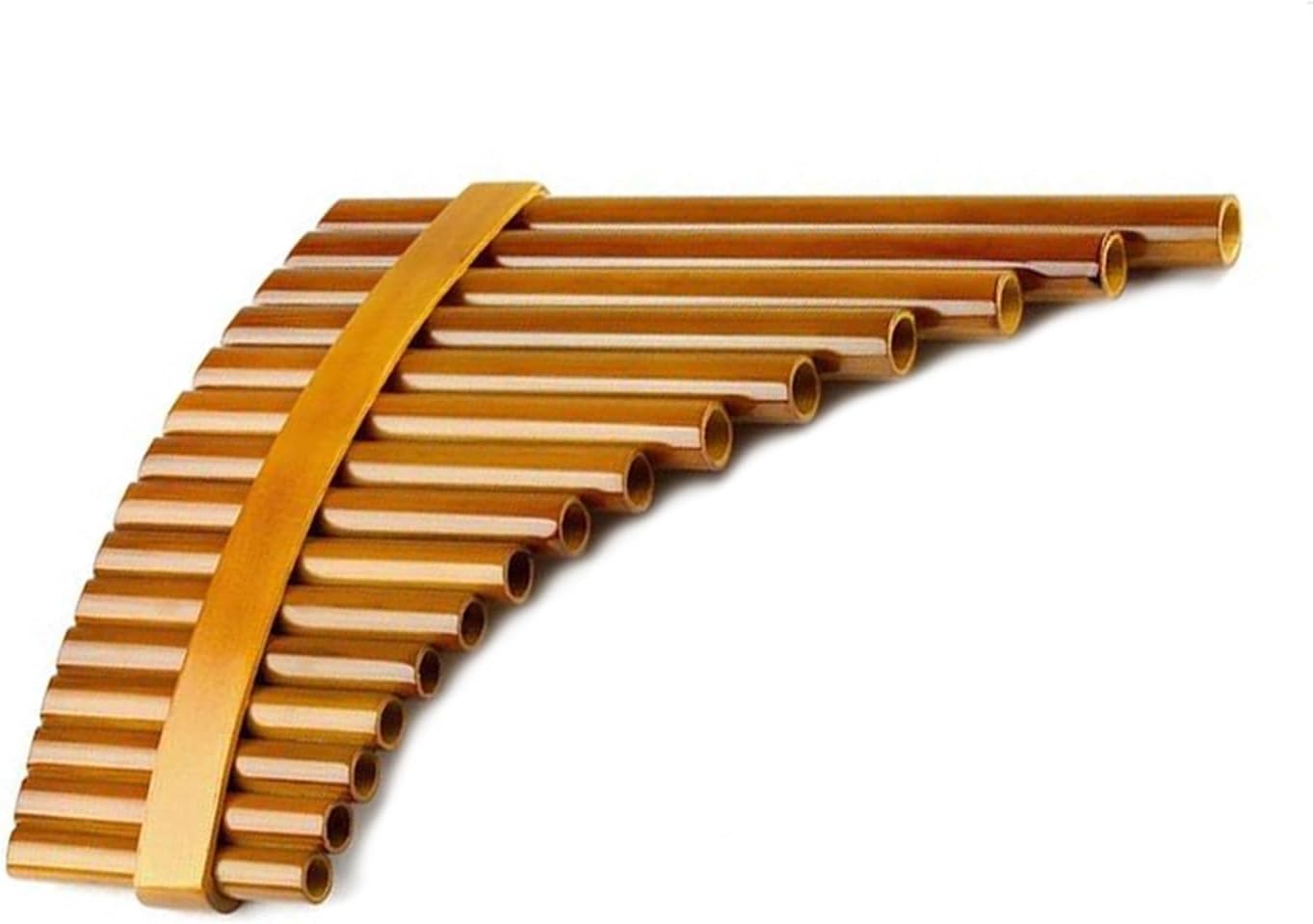 pan flute for beginners 15 Pipes Pan Flute G Key Folk Musical Instruments Brown Colour Flute Woodwind Instrument Handmade Pan Pipes (Color : 15-G-LEFT)
