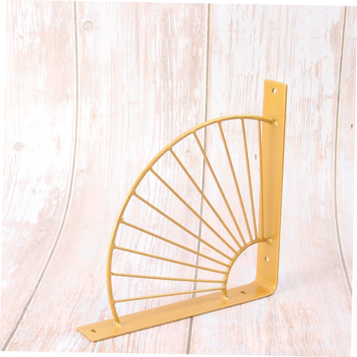 1 Set 8pcs Fanshaped Clapboard Bracket Thread Holder Wall Mount Metal Wall Floating Decorative Wall Mounted Brackets Wall Mounted Shelves Rustic Floating Corner Brace Shelf Sector