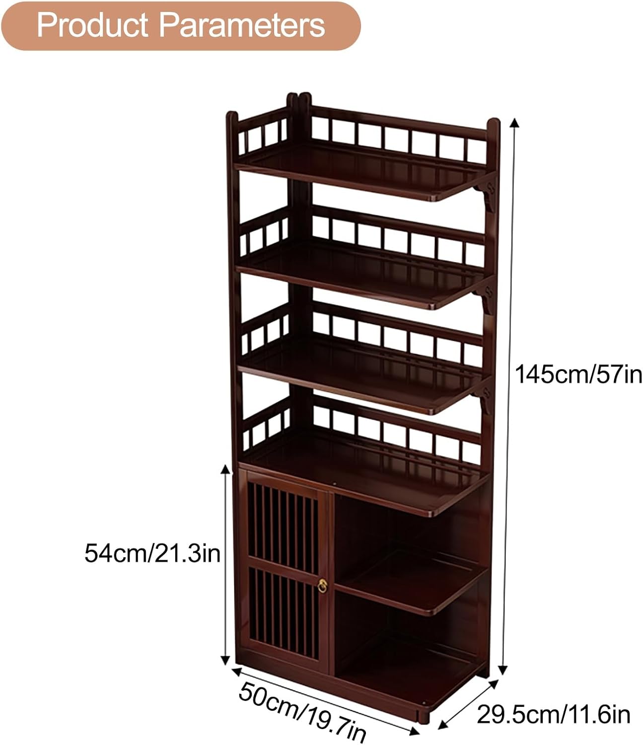 Corner Bookshelf 6 Tier Modern Storage Shelves Tall Bookcase, Corner Bookcase with Doors Book Organizer Hutch for Dorm Office College