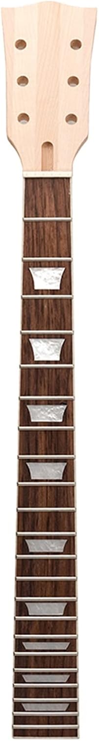 Electric Guitar Neck 22 Fret 25.2inch Solid for Style DIY Replacement Unfinished Guitar Neck