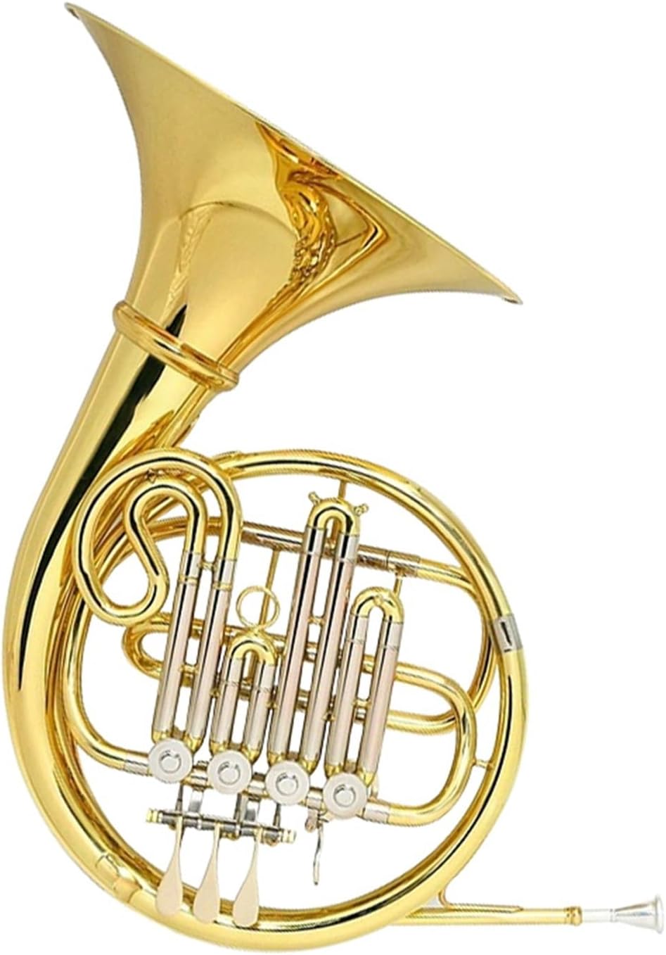 Brass French Horn French Horn Instrument B Flat Mouth Single Four-button B Flat/F