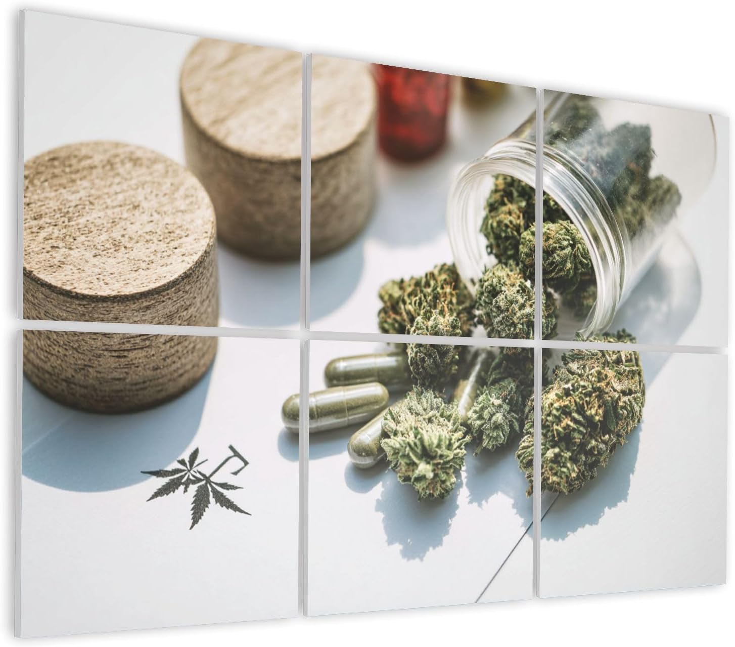 6 Pack Art Acoustic Panels Self Adhesive Medical Decorative Soundproof Wall Panels Sound Absorbing Panel 48