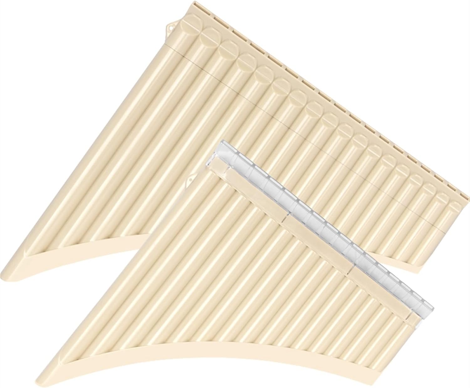 TSTS Beginner Pan Flute 16/18 Pipes Pan Flute 3 in 1 Pan Pipe G Key ABS Plastic Woodwind Musical Instrument (Color : 16 Pipes Pan)