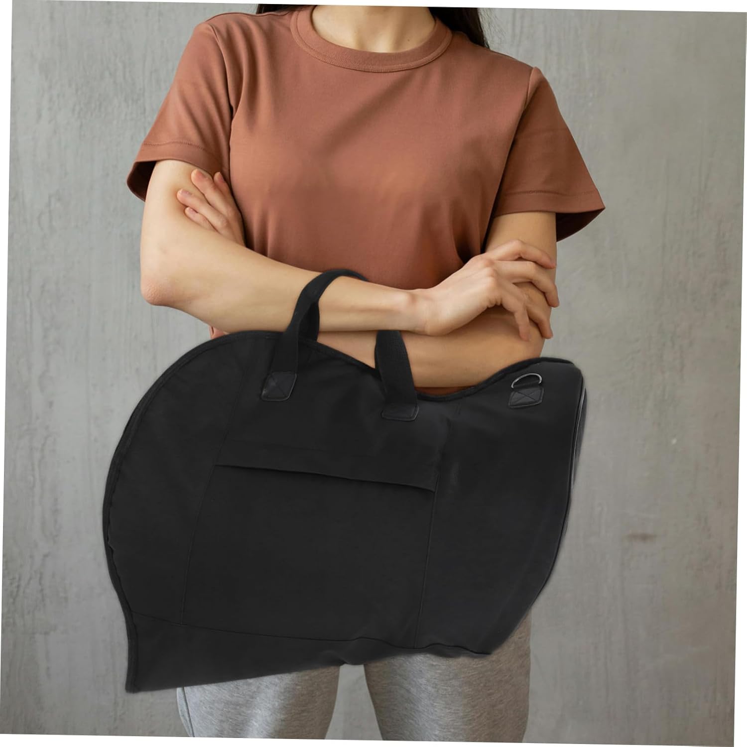 Portable French Horn Bag Single Shoulder Strap Includes Exterior Pocket for Accessories for Students and Professionals Random Color