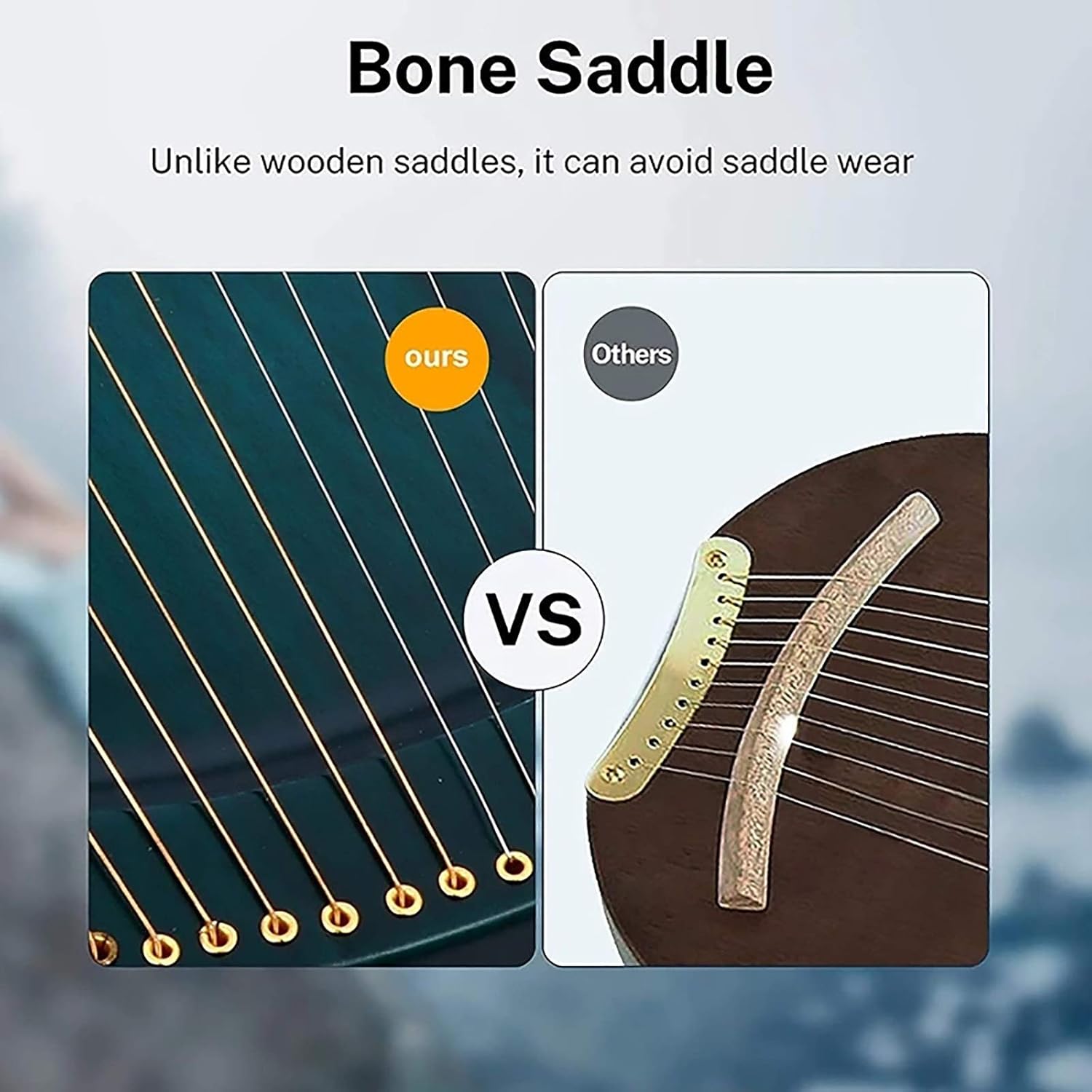 Lyre Harp 19 Metal Strings Heptachord Mahogany Solid Wood String Instrument with Tuning Key and Bag,Best Gift for Beginners, Music Lovers, Kids,Adults (Color : Yellow)