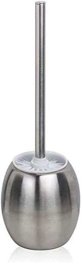 Toilet Brushes Toilet Brush and Holder Stainless Steel Toilet Brush Set Bathroom Toilet Bowl Brush and Holder Free Punching Toilet Brush Oval Cleaning Brush Toilet Brush Holder Toilet Brush wi