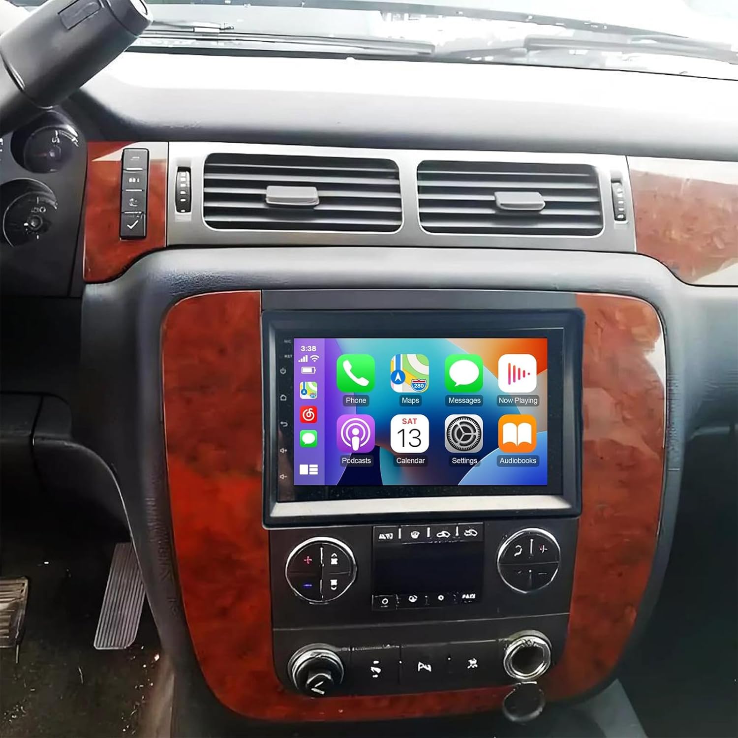 PHEZEN 7 inch Touchscreen Car Stereo Fit for GMC Yukon 2007-2013, Android 13 Double Din Car Radio with Carplay & Android Auto in-Dash Navigation BT Mirror Link WiFi Backup Camera 2+32G