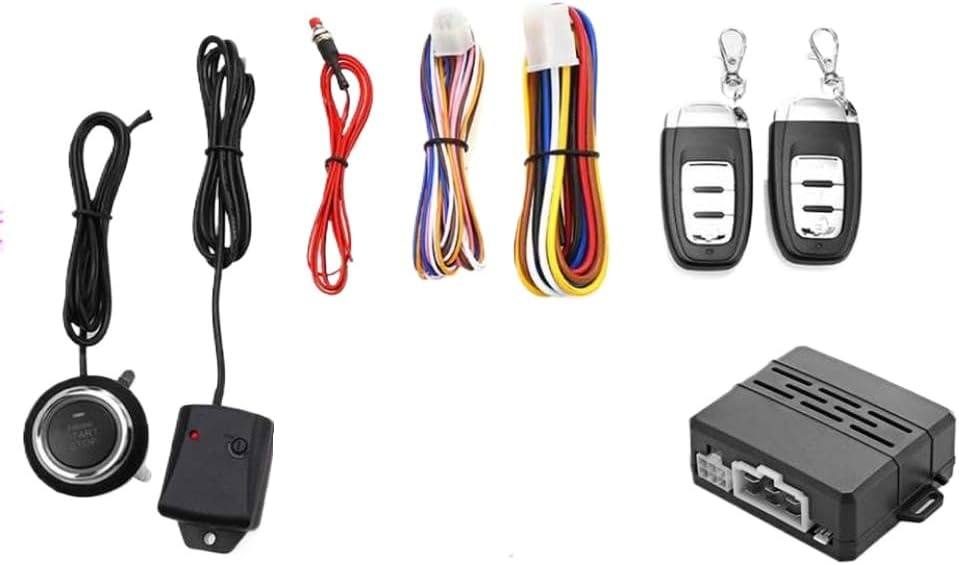 12V Universal Remote Start System Keyless Entry Push Button Start Stop Engine Compatible with Most Cars
