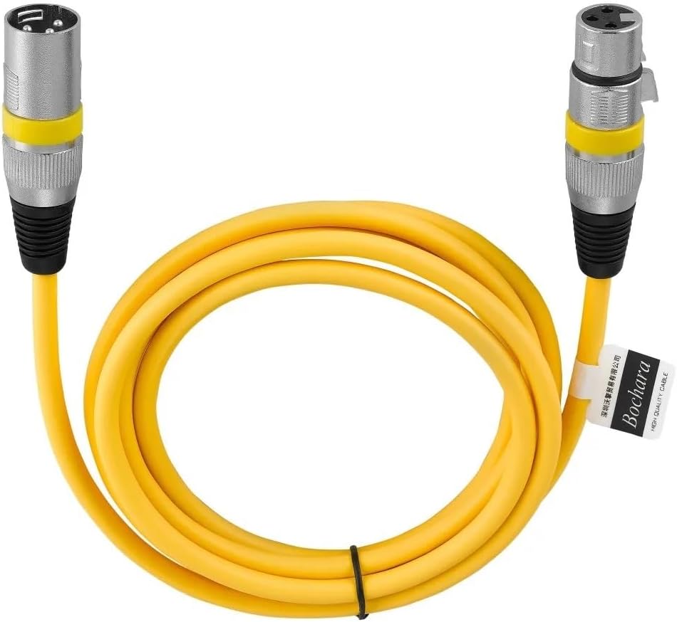 3 Pin XLR Cable Male to Female M/F Audio Cable Foil + Braided Shield for Microphone Mixer Amplifier Stage Light 8-Pack(2m)