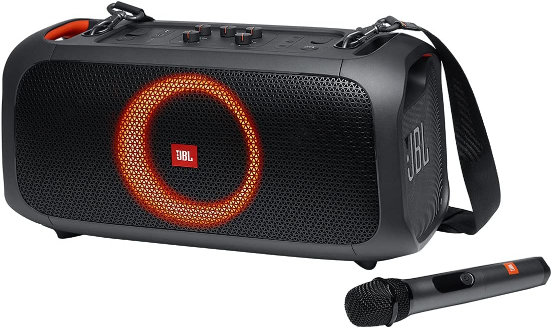 JBL PartyBox On-The-Go Powerful Portable Bluetooth Party Speaker with Dynamic Light Show, black