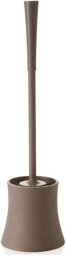 Toilet Brush Toilet Brushes and Holders Plastic Toilet Brush Set Bathroom WC Toilet Brush Long Handle Loo Brush Scrubber Toilet Brush and Holder (Color : Beige) (Brown)