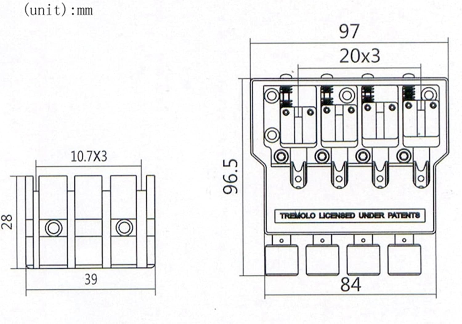 Guitar Bridge 1 Set of Black Roller Saddle 4 String Bass Guitar Bridge for Headless Bass Guitar Accessories Parts Musical Instrument Guitar Replacement Parts