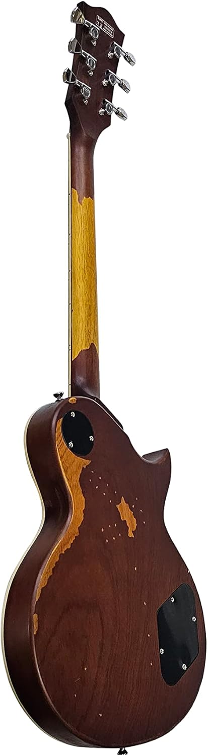 IYV ILS-300D LH, 6 String Les Paul Solid Body Electric guitar, Sunburst, Left hand