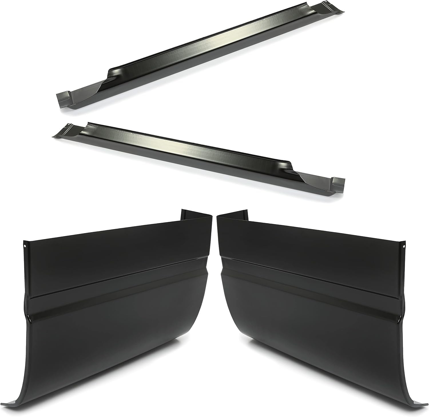 Slip-On Outer Rocker Panel & Cab Corners Kit Compatible with 1988-1998 Chevy Chevrolet GMC C/K 1500 2 Door Extended Cab Electrophoresis Steel 4-Piece Set (You Will get 2 Packages)