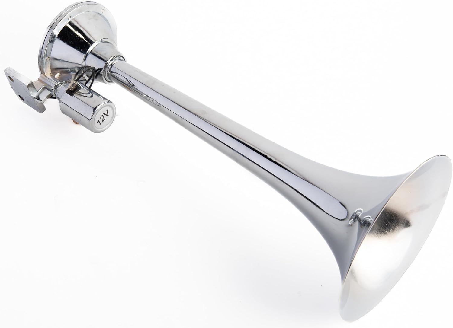 Viking Horns, 12-Volt Stainless-Steel Single Trumpet Electric Horn, for Marine and Boats