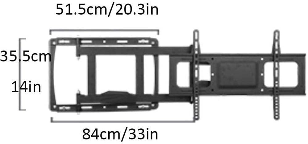 Sturdy Iron TV Wall Mount Stand for 32 50 inch TVs Swivel Tilt Bracket Height Adjustable Max 15KG 400x400mm. (Style #3 A)