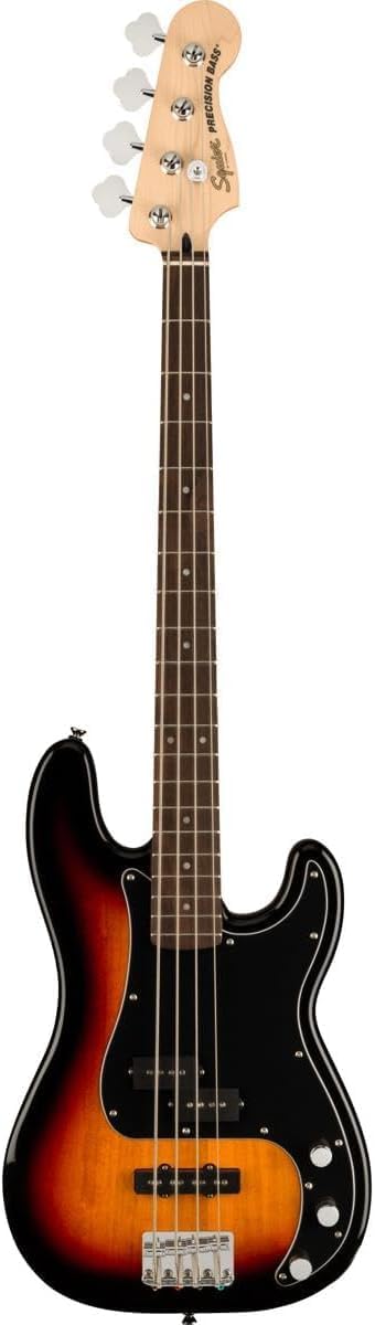 Squier Affinity Series Precision Bass Pack, 3-Color Sunburst, Laurel Fingerboard, with Gig Bag and Rumble 15 Amp