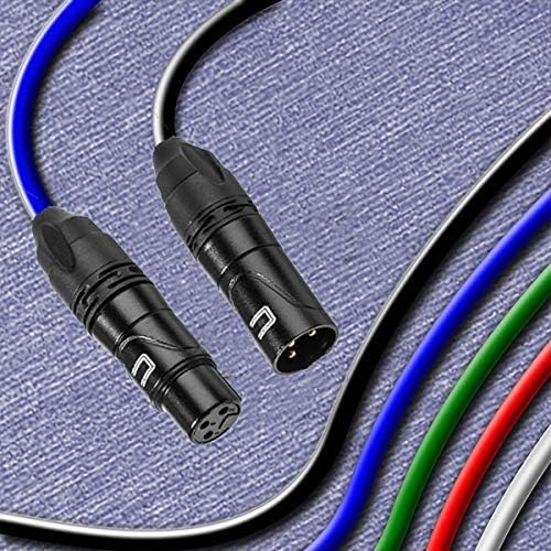 DMX Patch Cable 3-Pin XLR Male to Female - 200 Feet Green - 120 ohm DMX512 Data Cord For Stage Lights and Lighting Controls