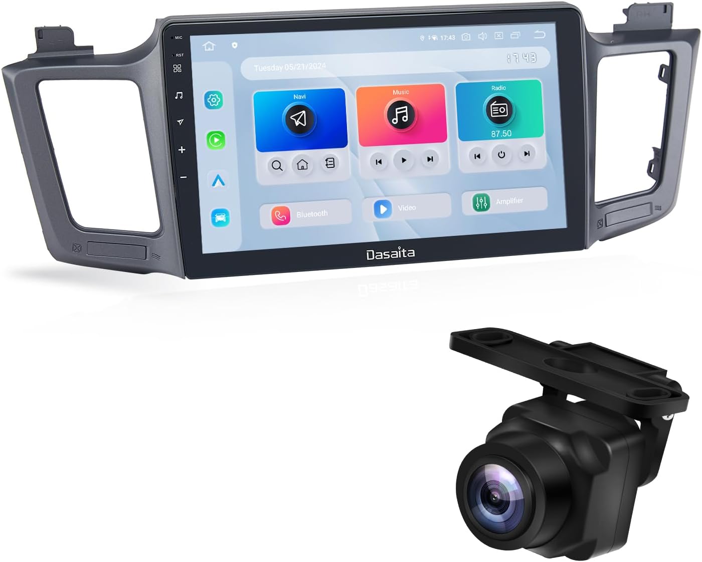 Dasaita Android 13 Car Stereo for Toyota RAV4 2013-2018 with 1080P Camera, Wireless Carplay/Android Auto, 10.2